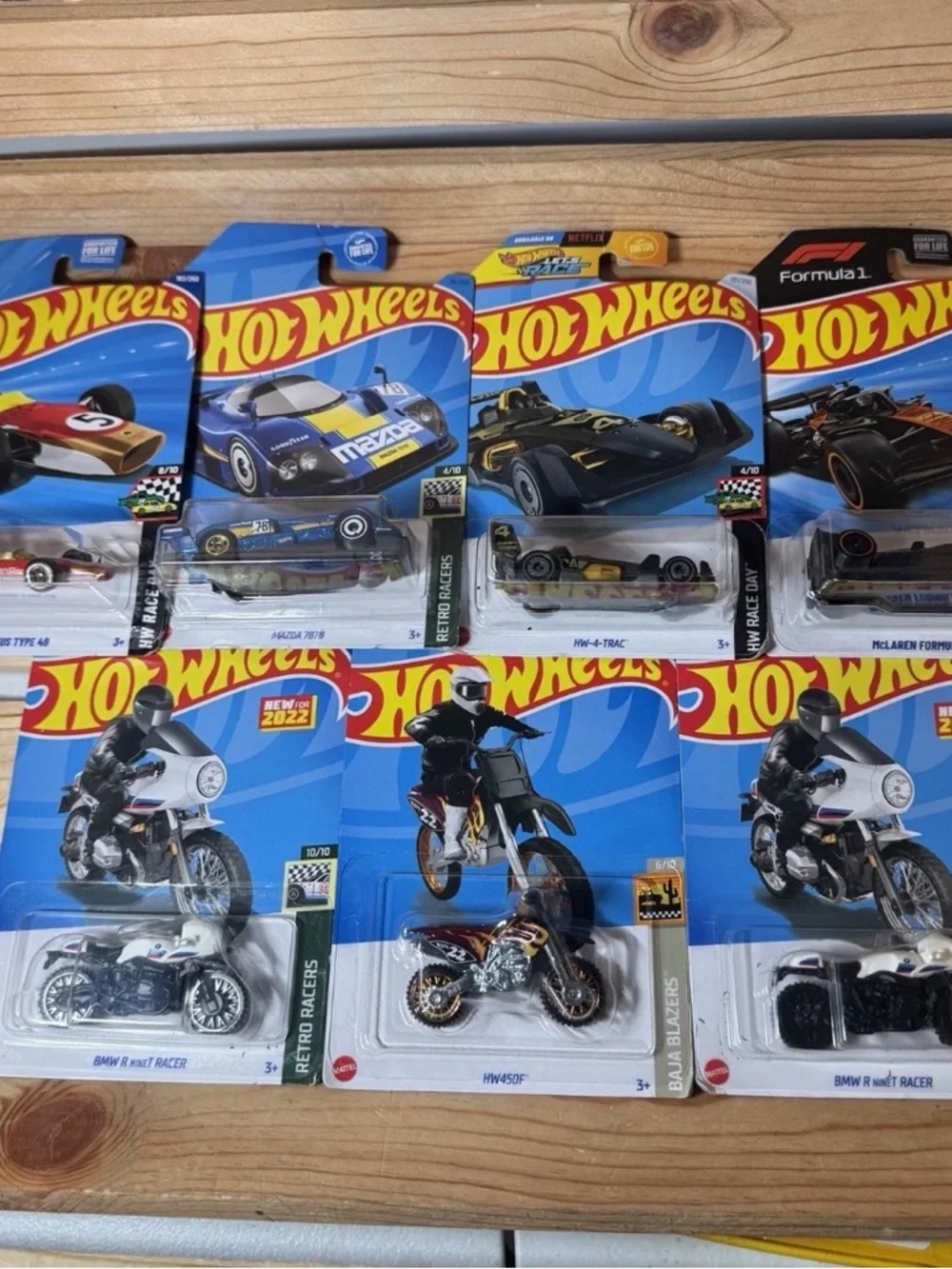 Hot Wheels Racing F1 & Motorcycles Diecast Car 1:64 Scale Unopened New Lot (7) - Picture 1 of 13
